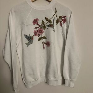 Tultex Cream Sweatshirt with Embroidery